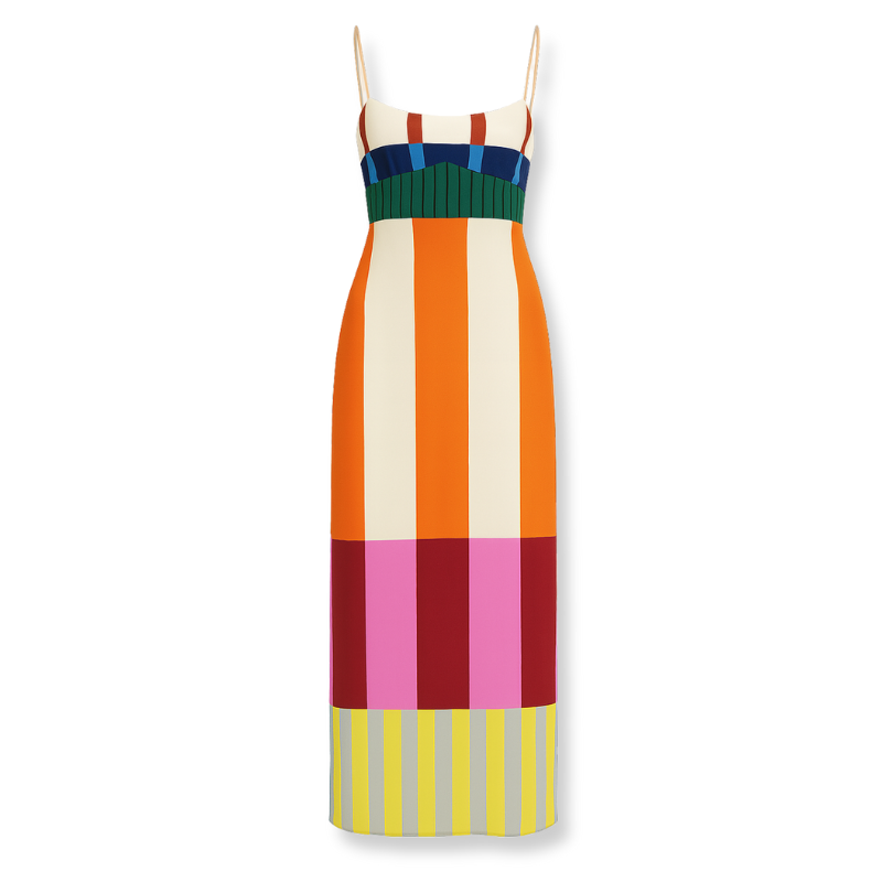 PALMIRA – Colorful Striped Maxi Dress