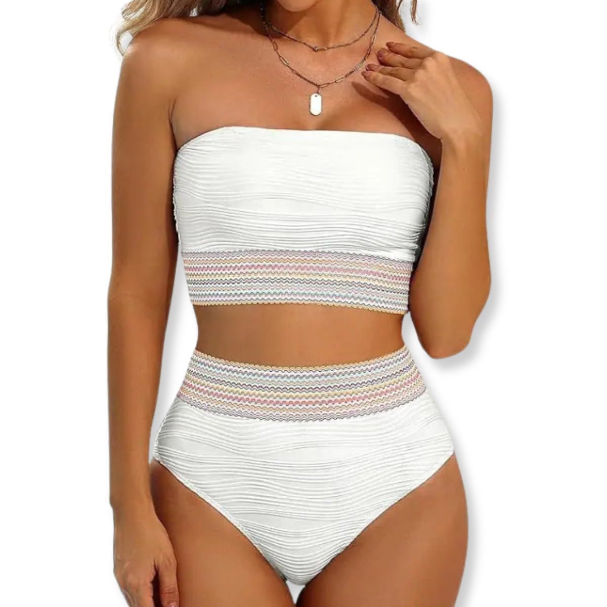 Tereza – Women’s Strapless High-Waist Bikini