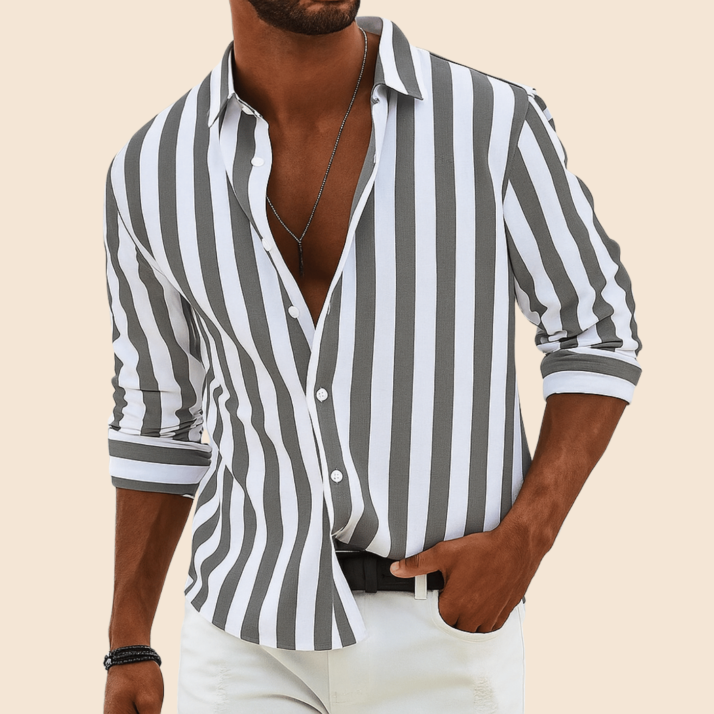 SEABOLD – Men’s Striped Summer Shirt