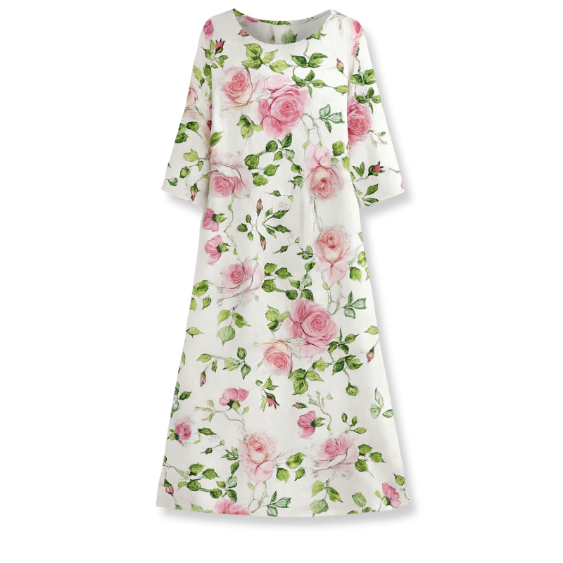 ELENORA – Maxi Dress with Pink Floral Print
