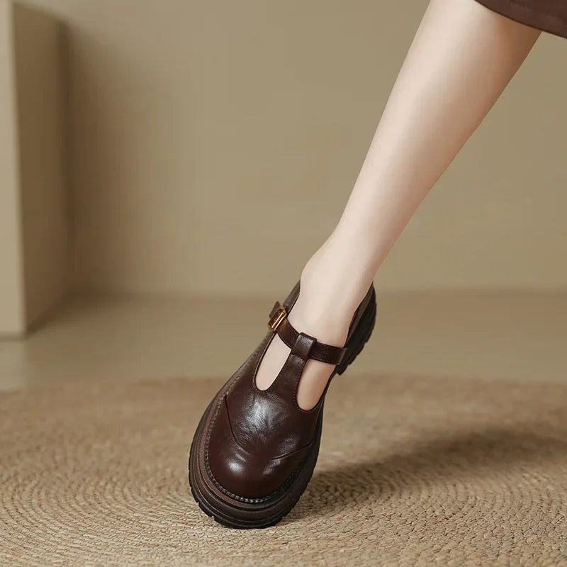 MARIETTA – Elegant Mary Janes with Gold Buckle