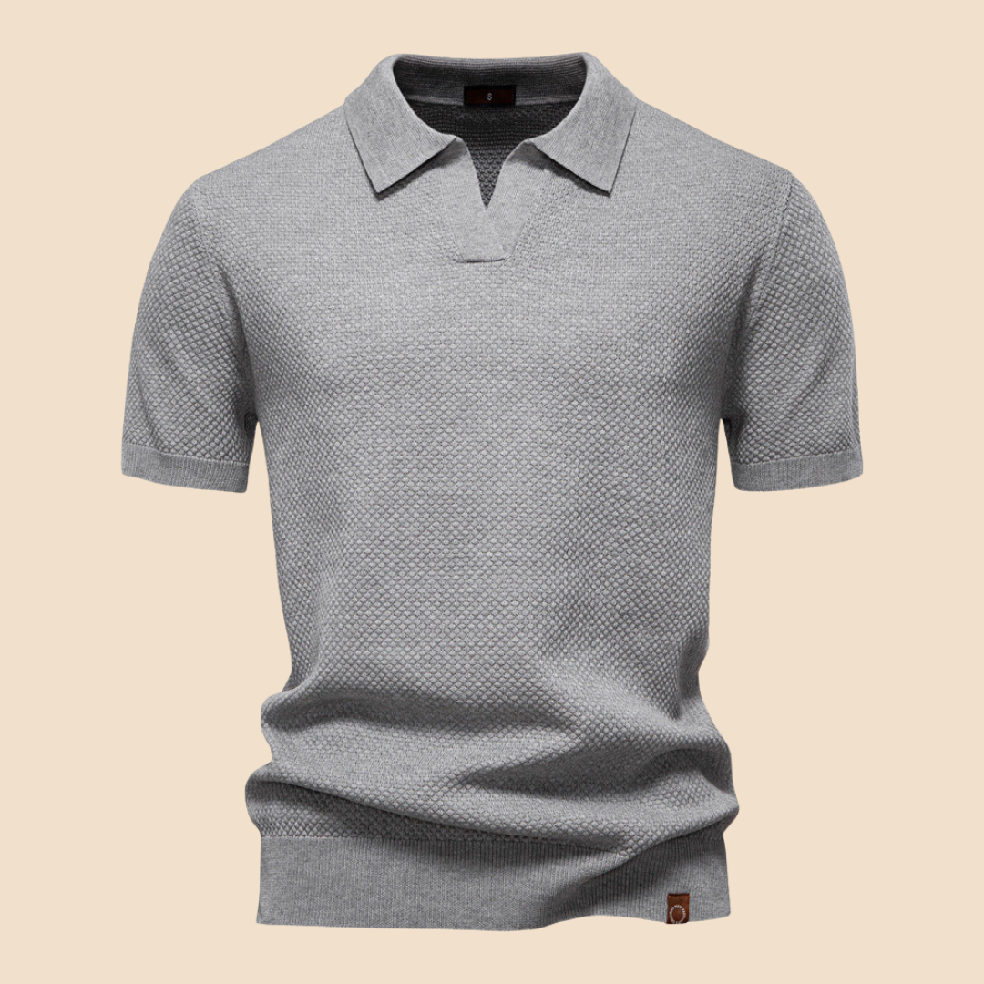 LUXANO – Textured Elegant Polo Shirt