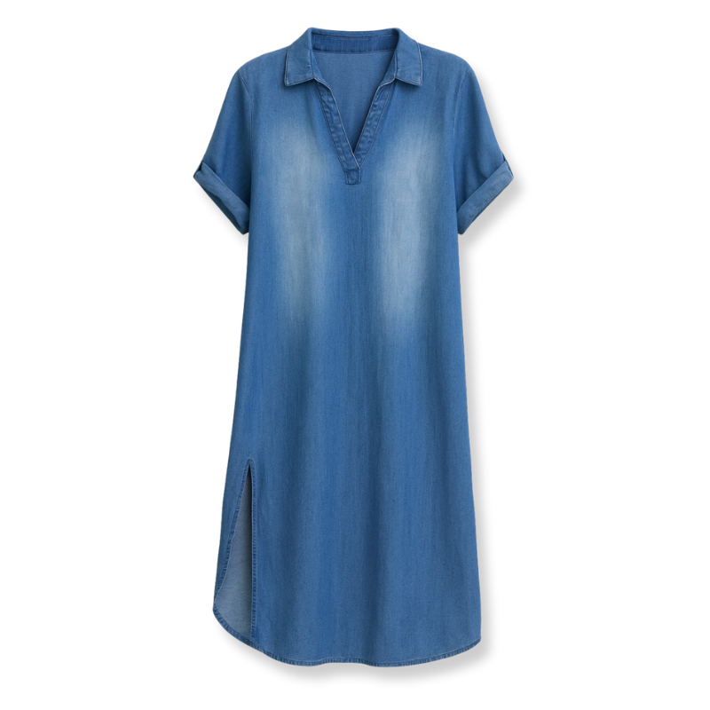 LEA – Long Denim-Style Dress