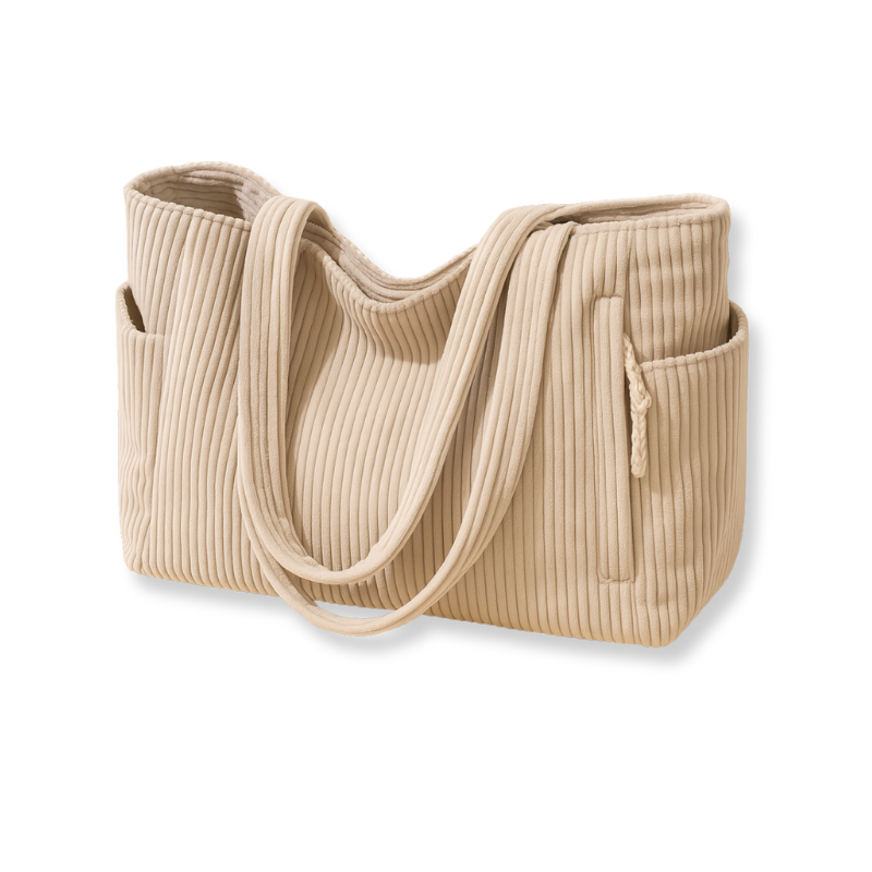 CORDA – Ribbed Tote Bag with Cord Details