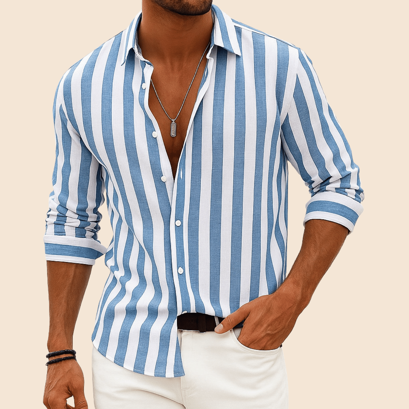SEABOLD – Men’s Striped Summer Shirt