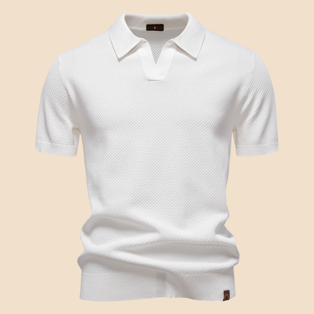 LUXANO – Textured Elegant Polo Shirt