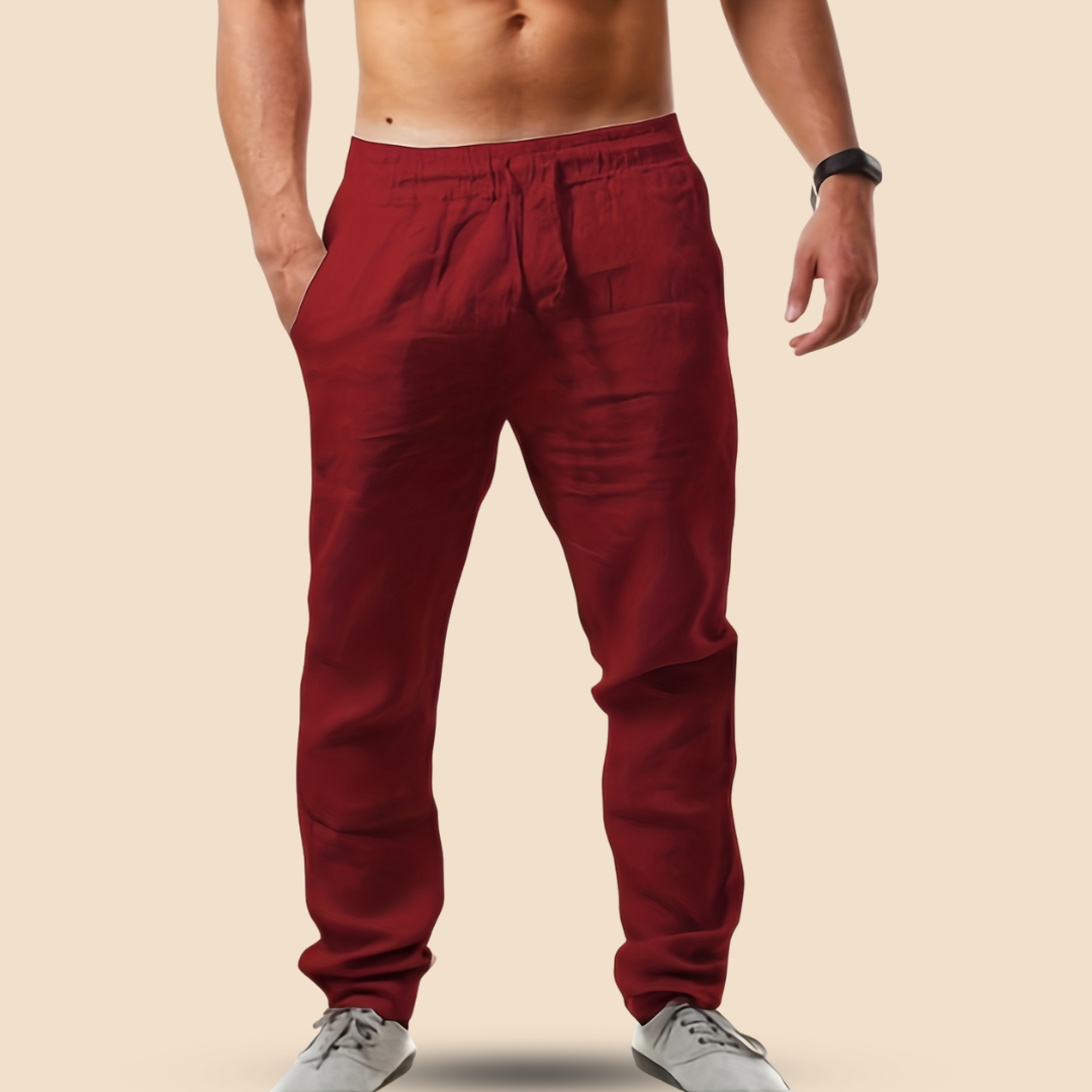 LYRINN – Casual Cotton Pants with Linen Look