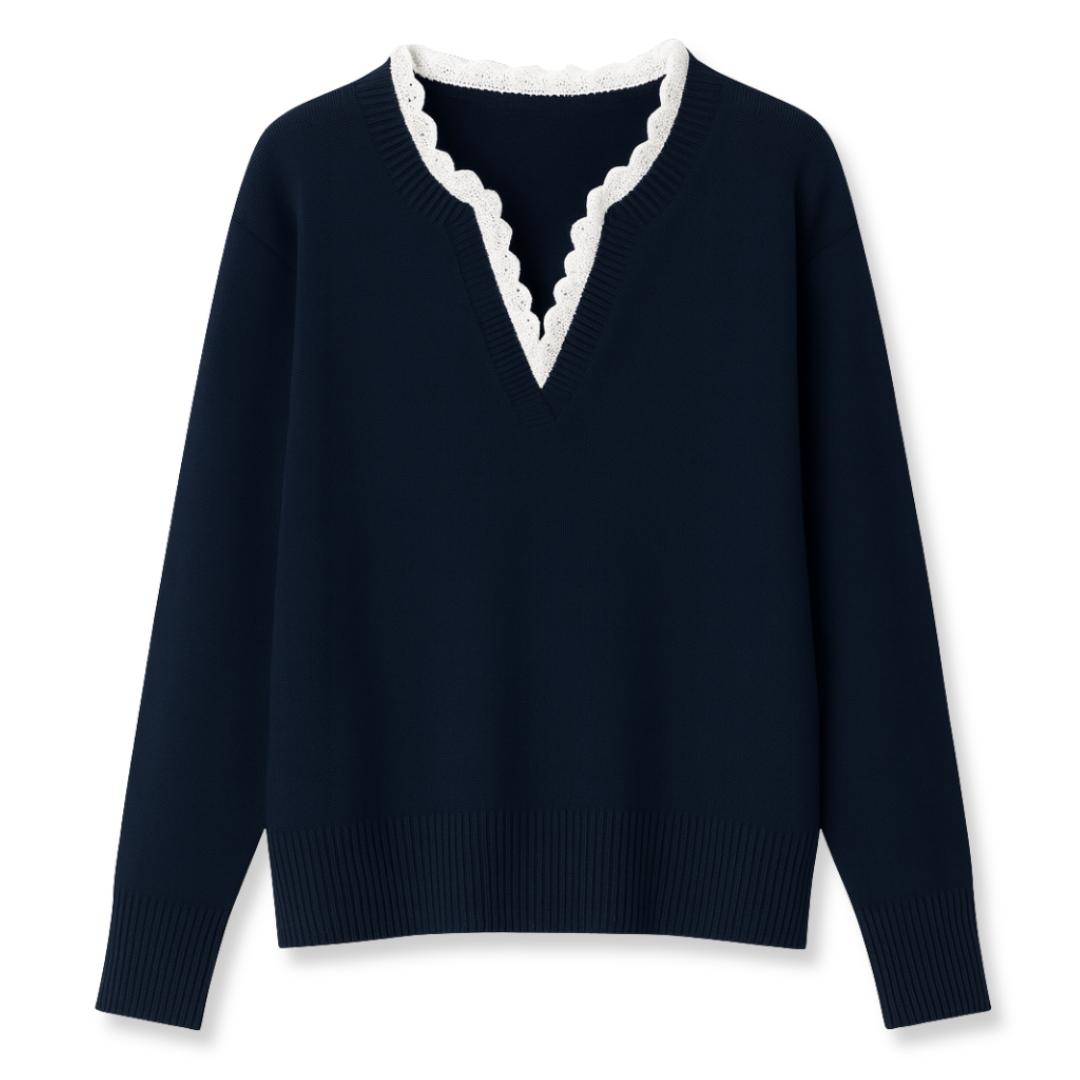 Vera - elegant blouse with lace details