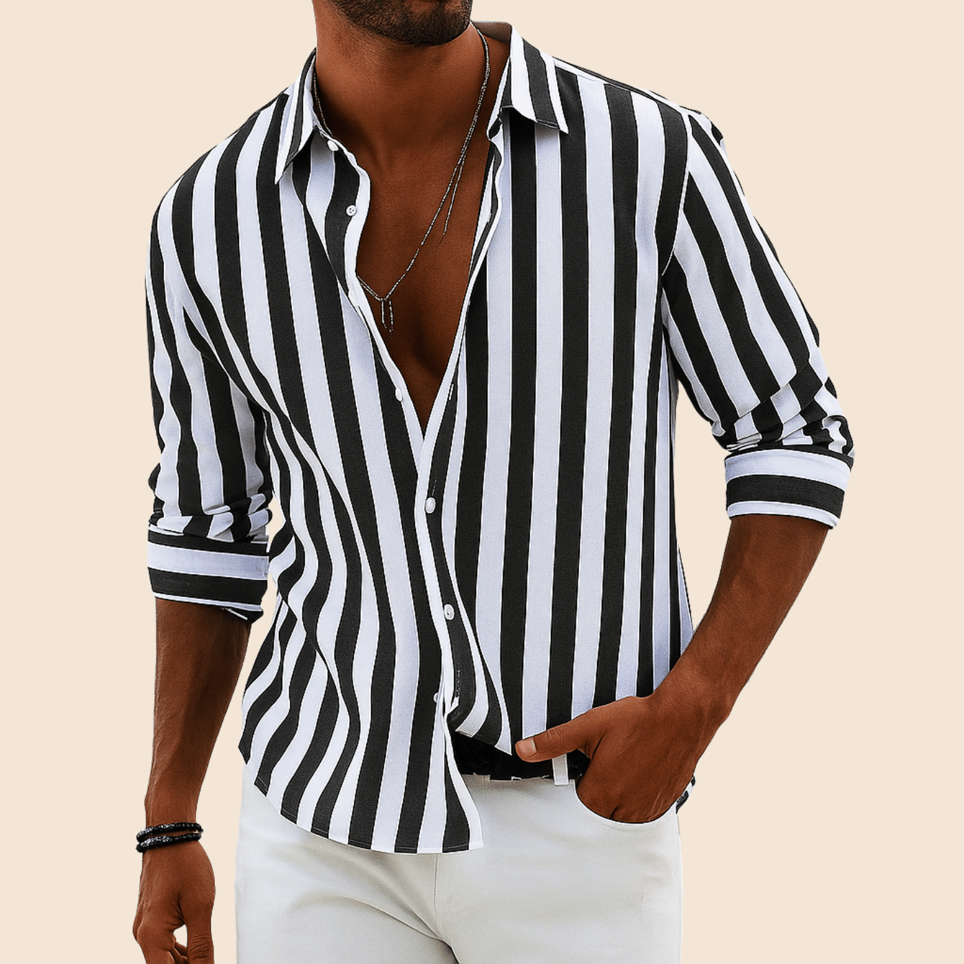 SEABOLD – Men’s Striped Summer Shirt