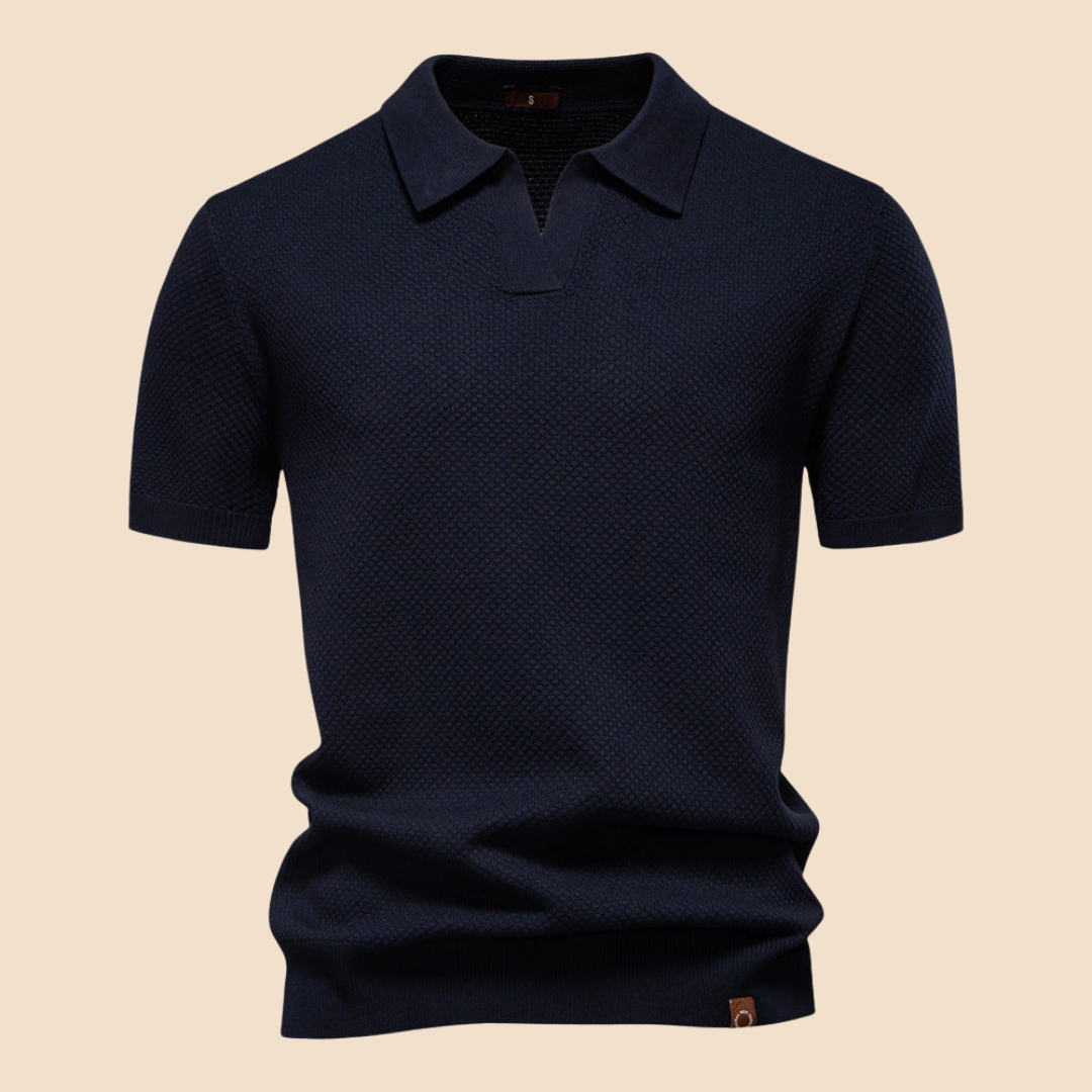LUXANO – Textured Elegant Polo Shirt