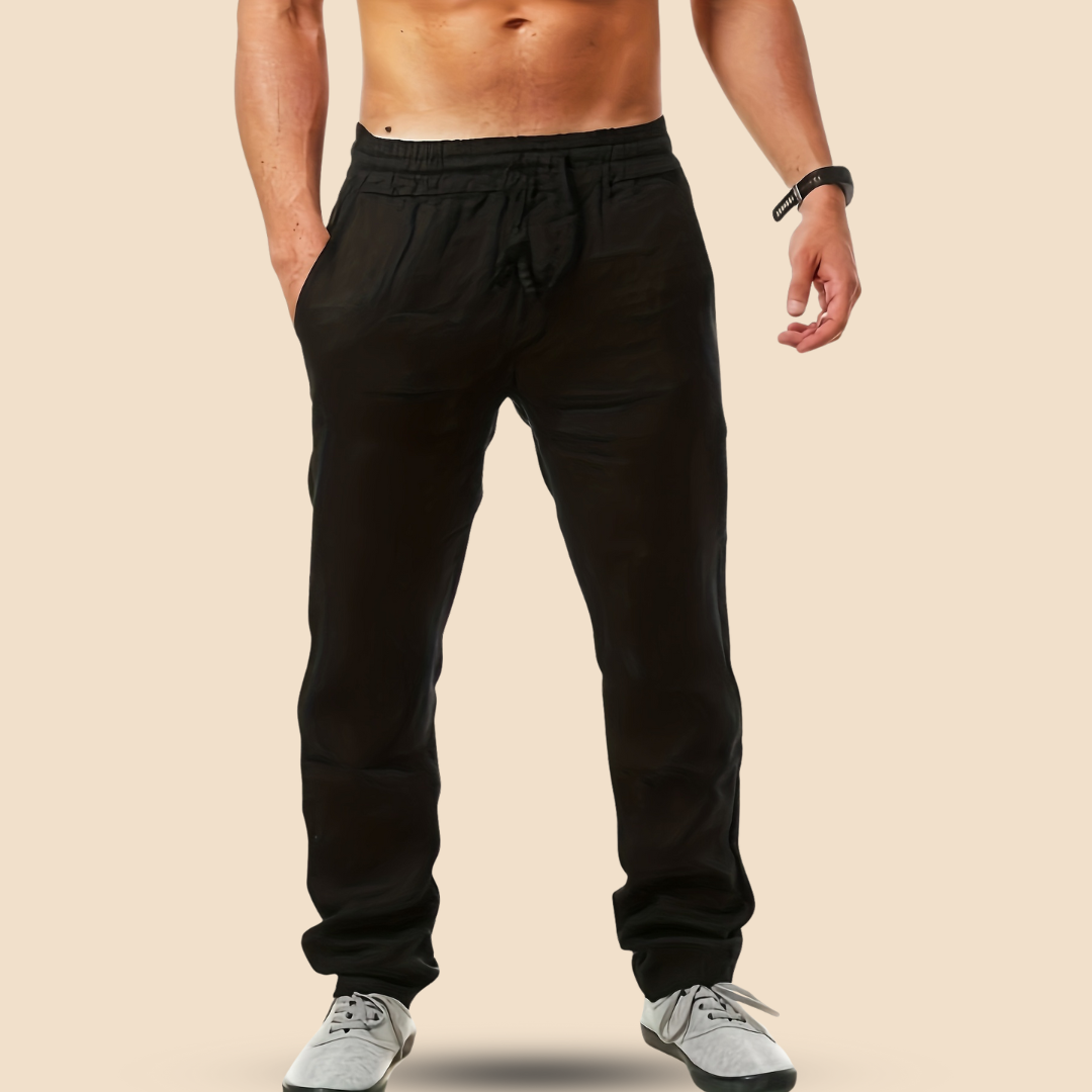 LYRINN – Casual Cotton Pants with Linen Look