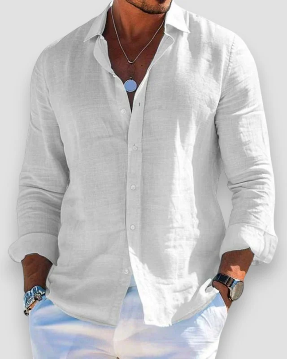 Alesso – Men’s Long-Sleeve Linen Shirt