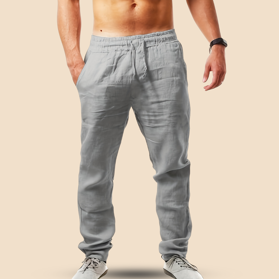 LYRINN – Casual Cotton Pants with Linen Look