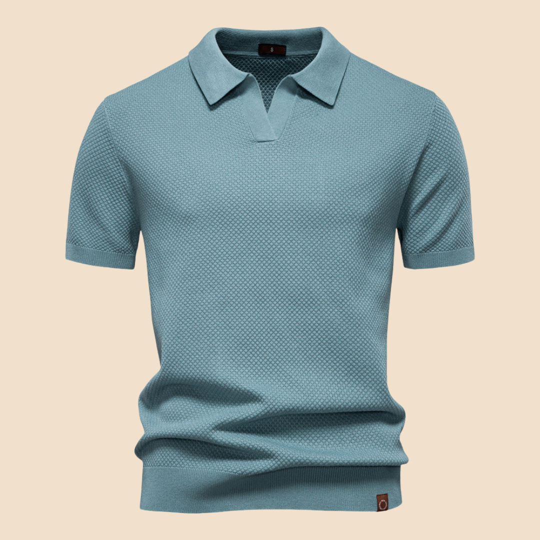 LUXANO – Textured Elegant Polo Shirt
