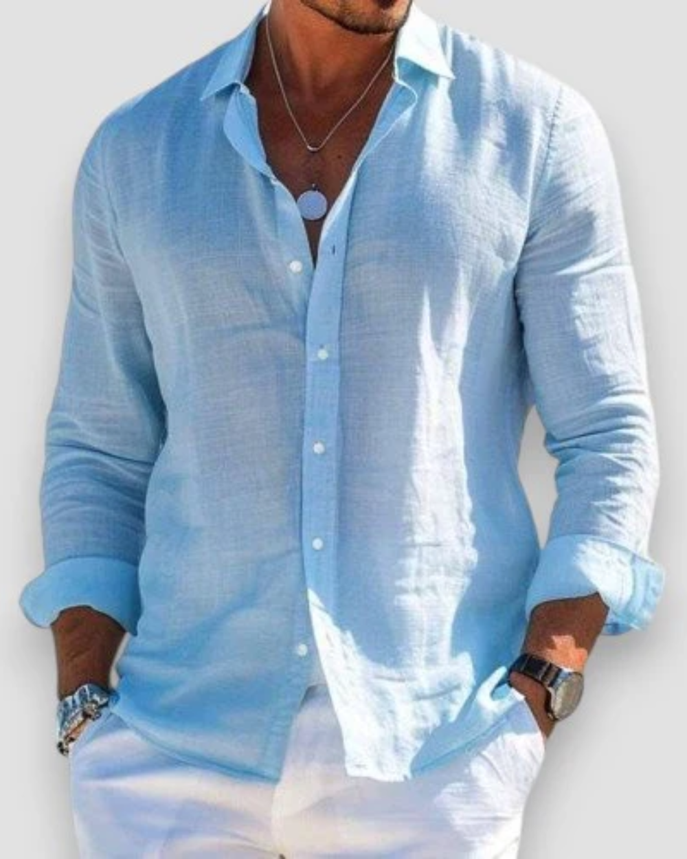 Alesso – Men’s Long-Sleeve Linen Shirt