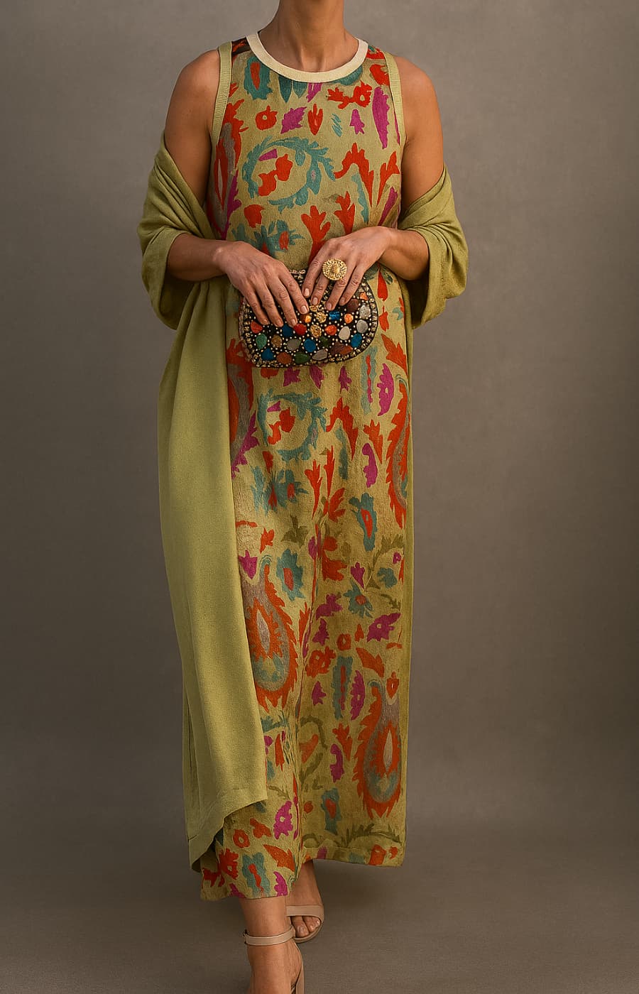 RAFFAELLA – Elegant Dress with Matching Stole