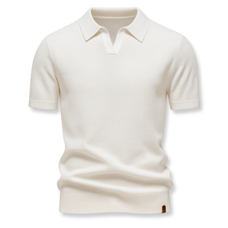 LUXANO – Textured Elegant Polo Shirt