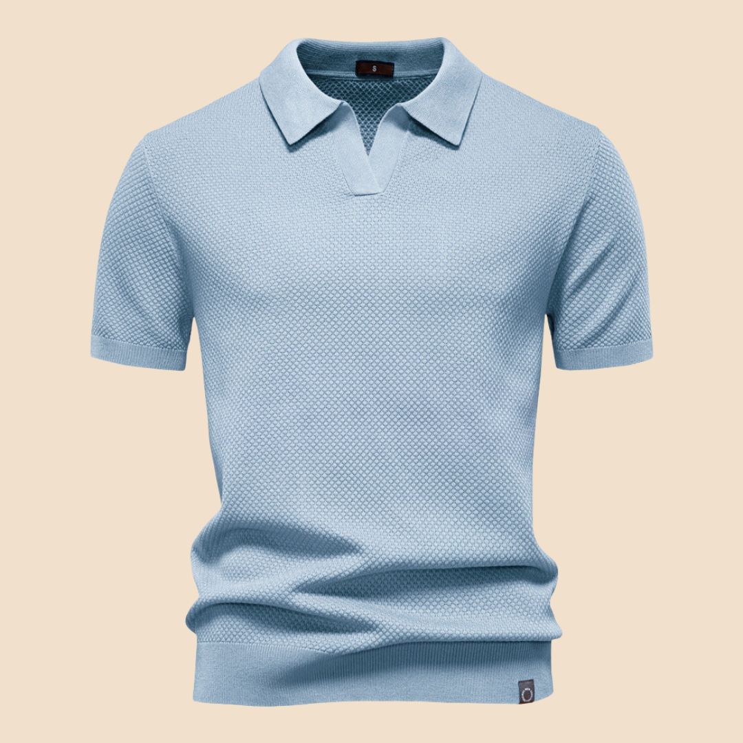LUXANO – Textured Elegant Polo Shirt