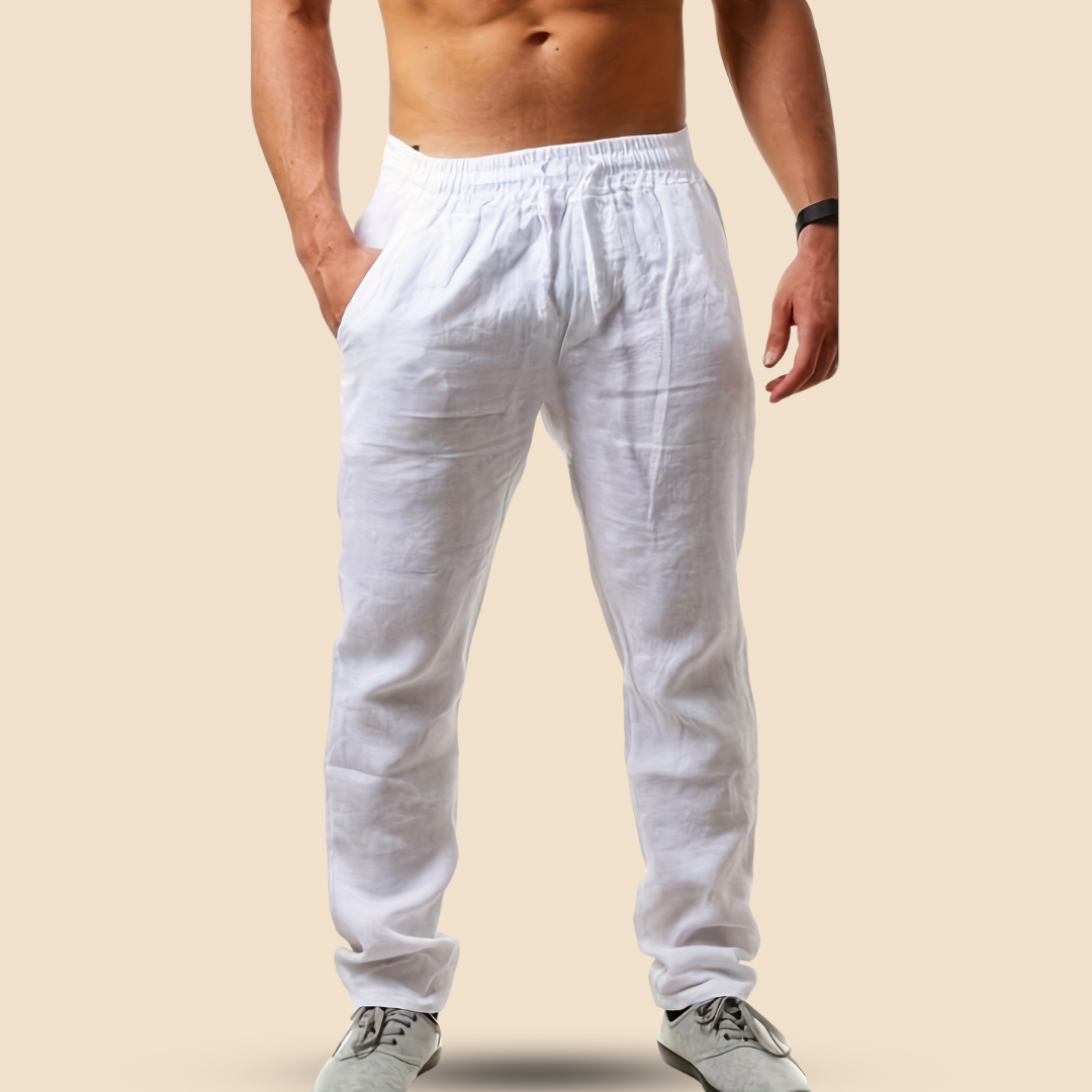 LYRINN – Casual Cotton Pants with Linen Look