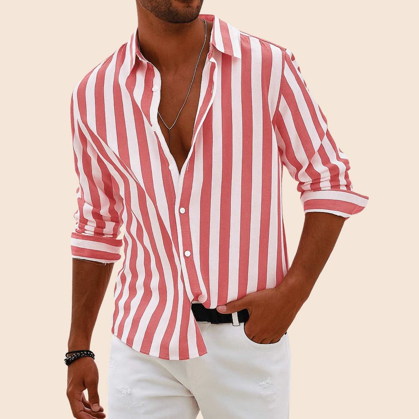 SEABOLD – Men’s Striped Summer Shirt