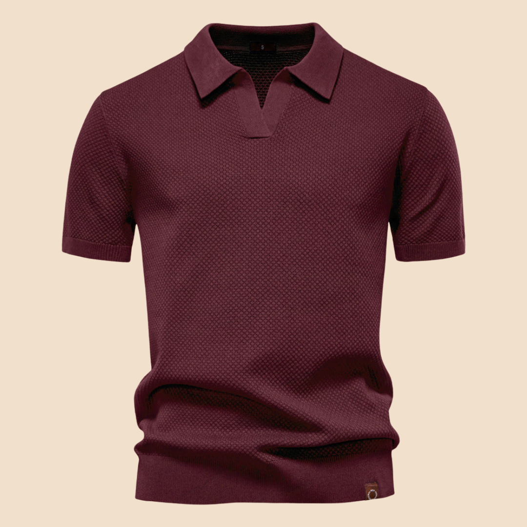 LUXANO – Textured Elegant Polo Shirt