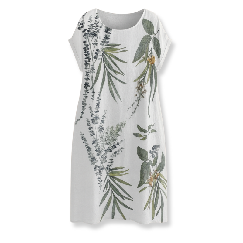 LYRA – Tropical Print Midi Dress