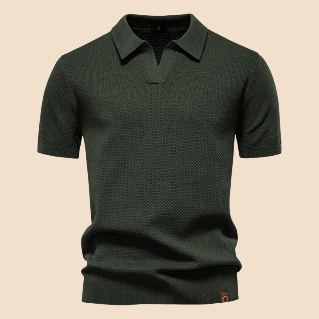 LUXANO – Textured Elegant Polo Shirt
