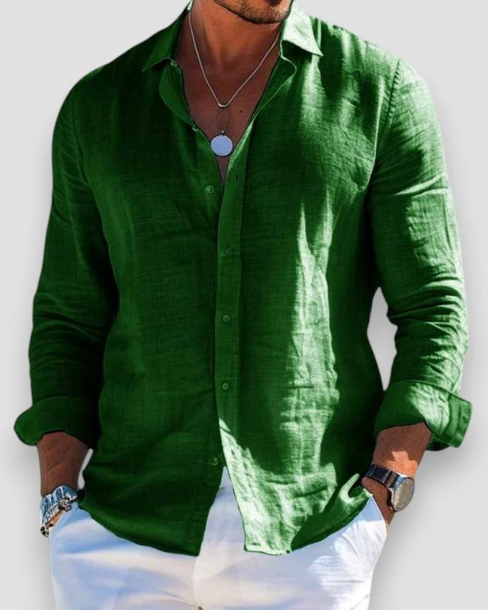 Alesso – Men’s Long-Sleeve Linen Shirt
