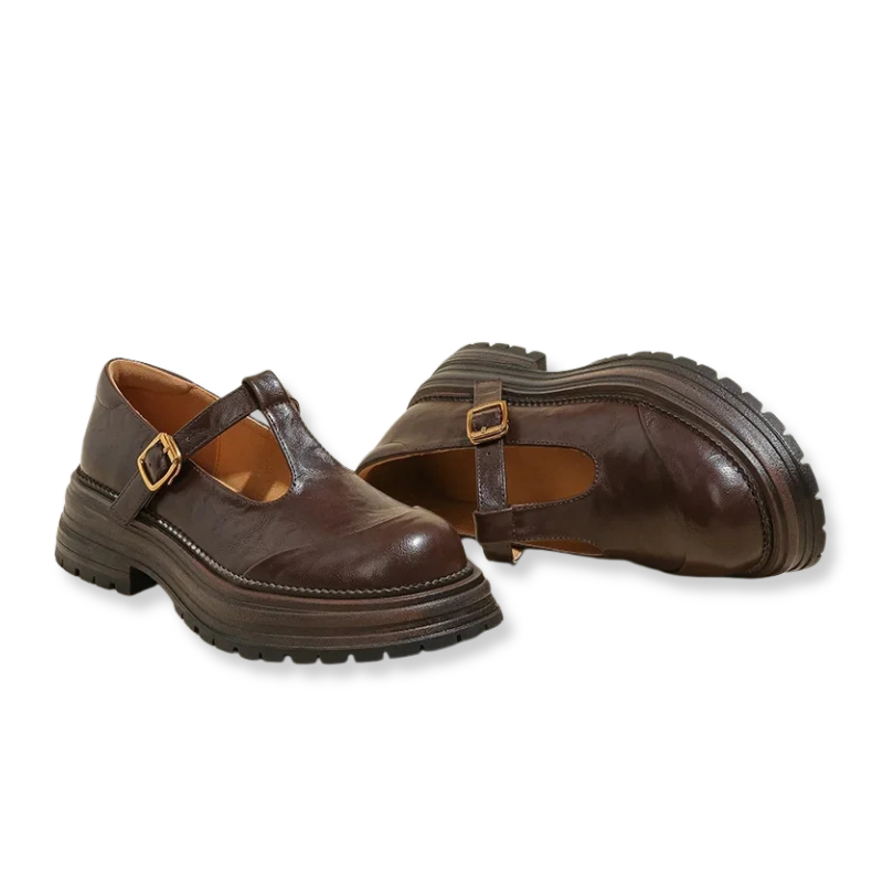 MARIETTA – Elegant Mary Janes with Gold Buckle