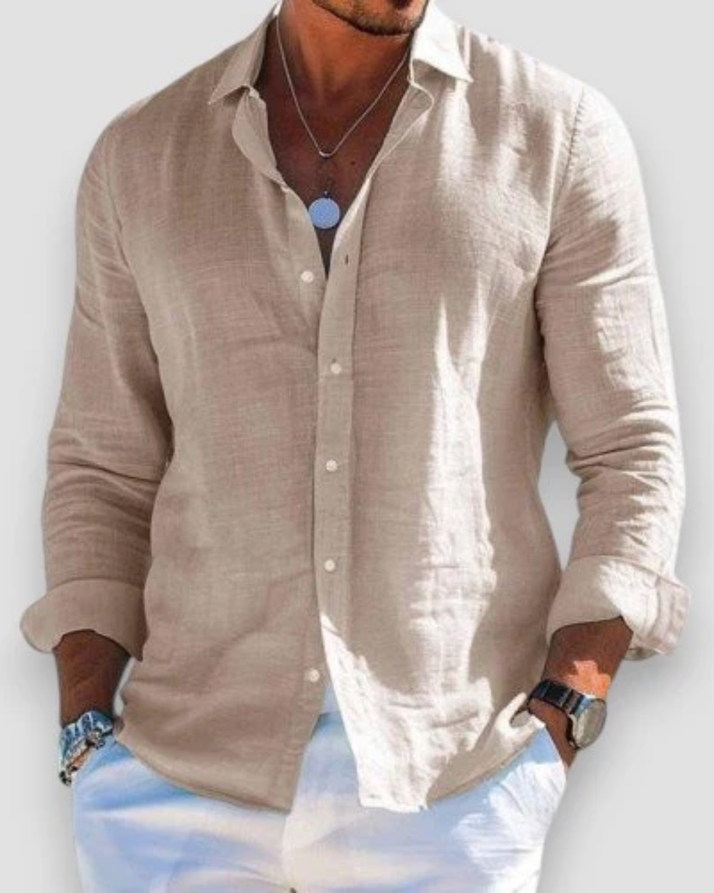 Alesso – Men’s Long-Sleeve Linen Shirt