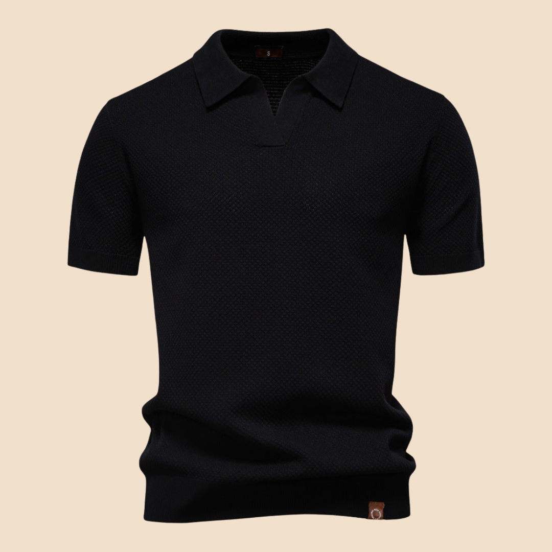 LUXANO – Textured Elegant Polo Shirt
