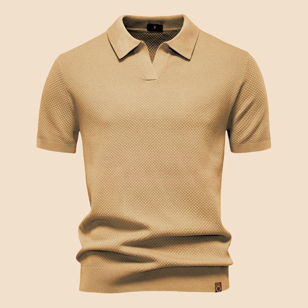 LUXANO – Textured Elegant Polo Shirt