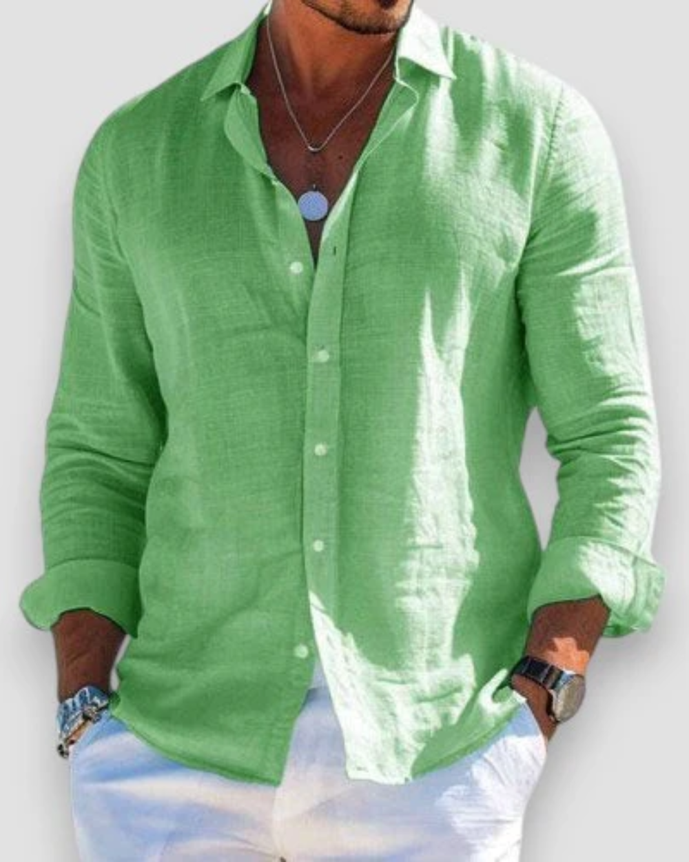 Alesso – Men’s Long-Sleeve Linen Shirt