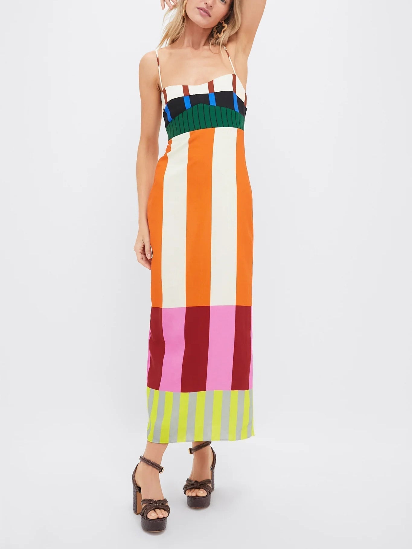 PALMIRA – Colorful Striped Maxi Dress
