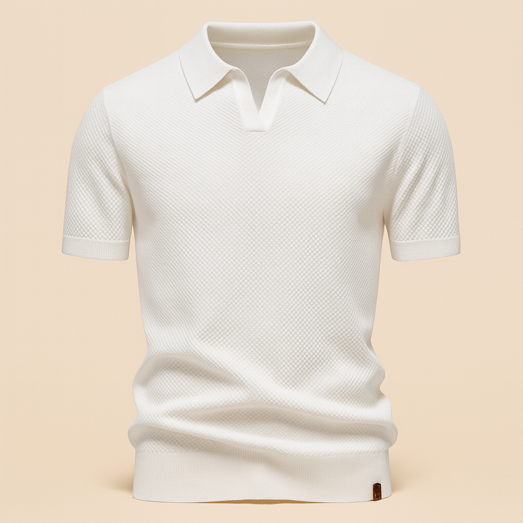 LUXANO – Textured Elegant Polo Shirt