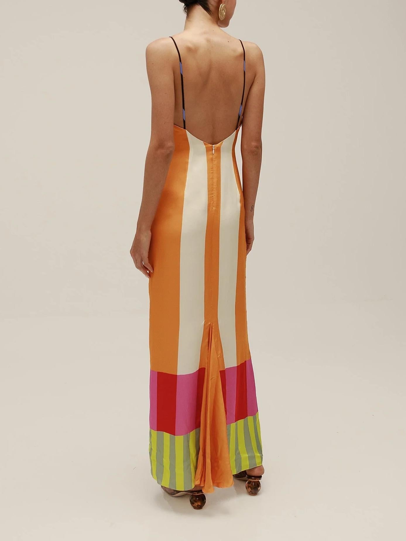 PALMIRA – Colorful Striped Maxi Dress