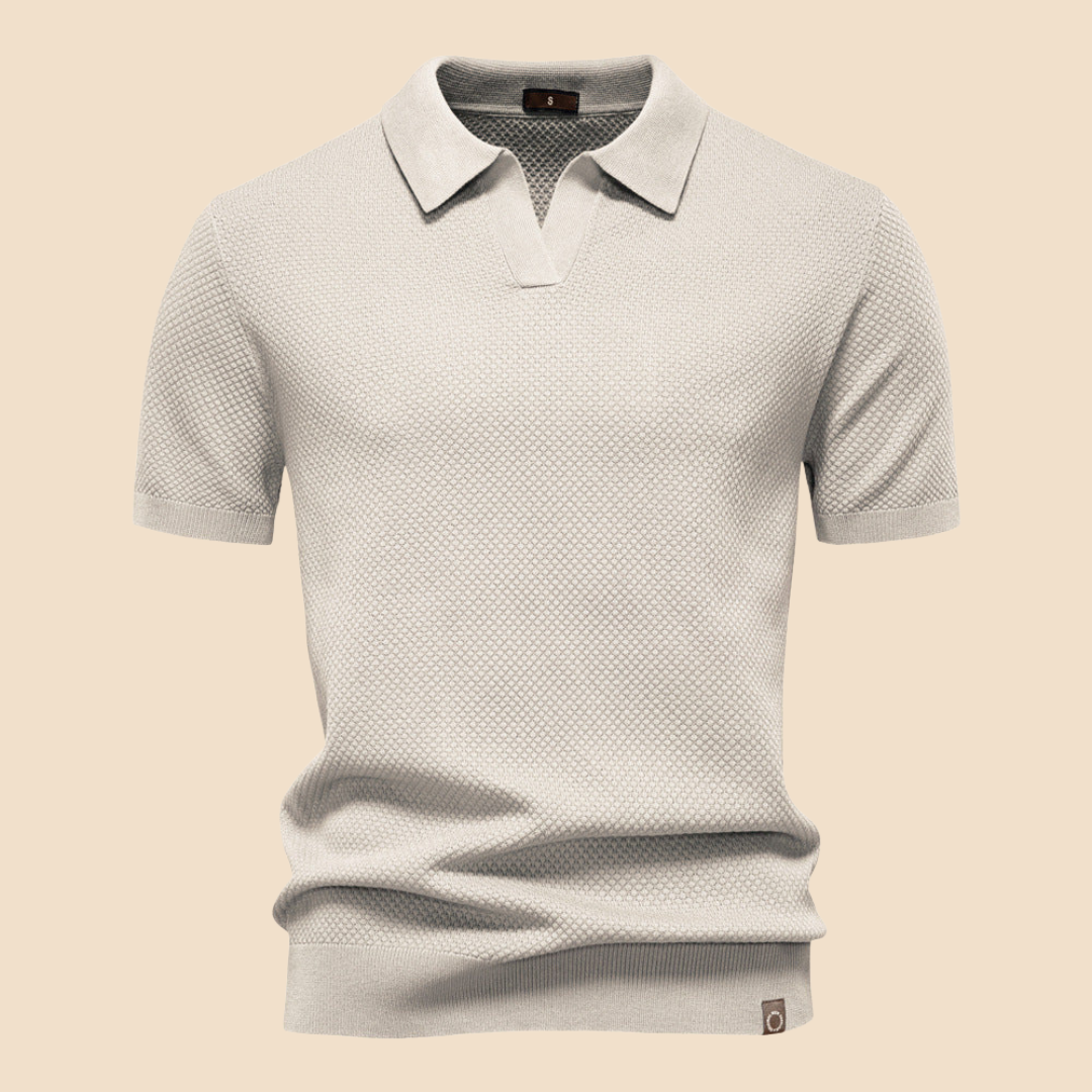 LUXANO – Textured Elegant Polo Shirt