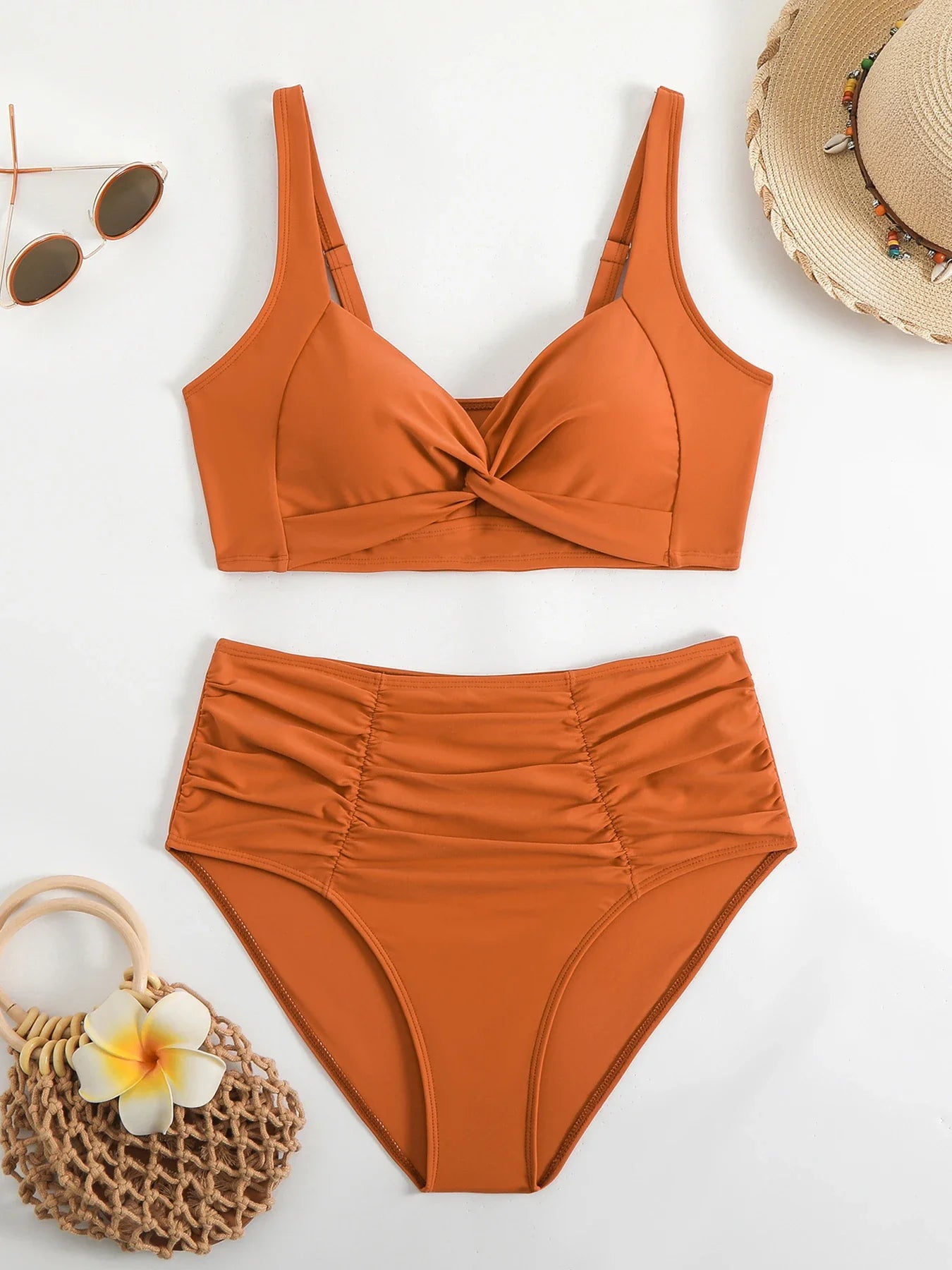 Veronika – Women’s Cross-Front Ruched Bikini