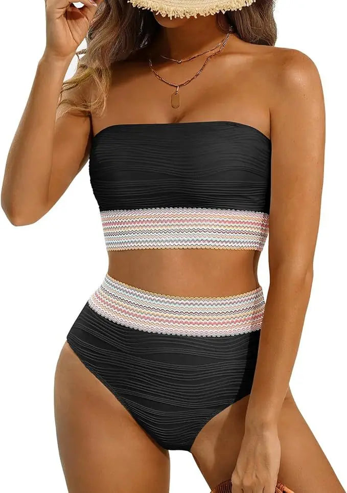 Tereza – Women’s Strapless High-Waist Bikini