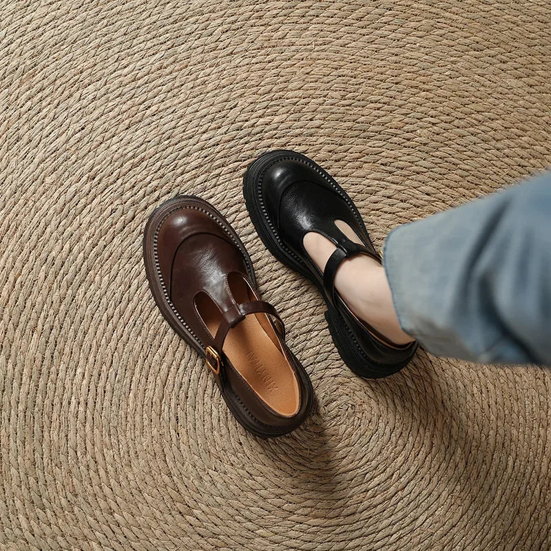 MARIETTA – Elegant Mary Janes with Gold Buckle