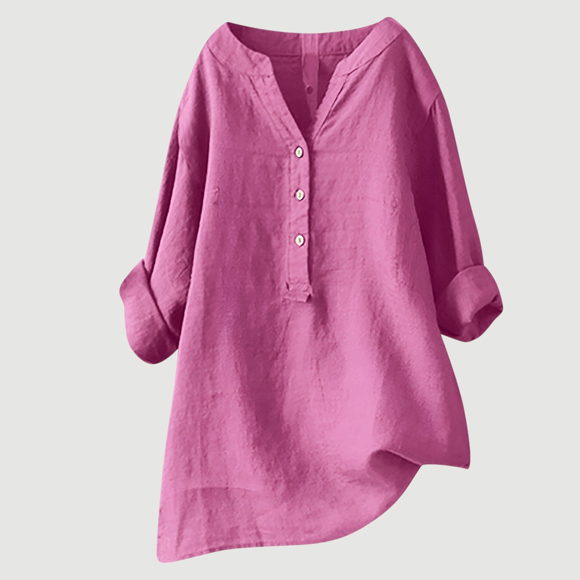 Natural Elegance – Textured V-Neck Blouse